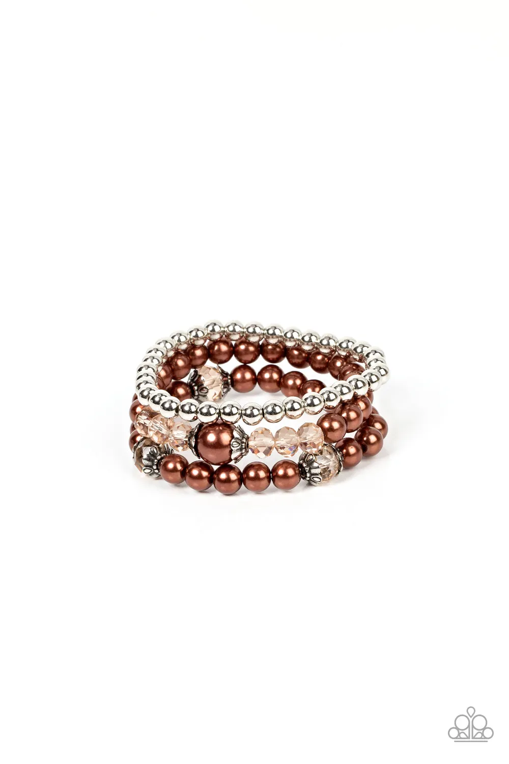 Paparazzi Positively Polished - Brown Bracelet