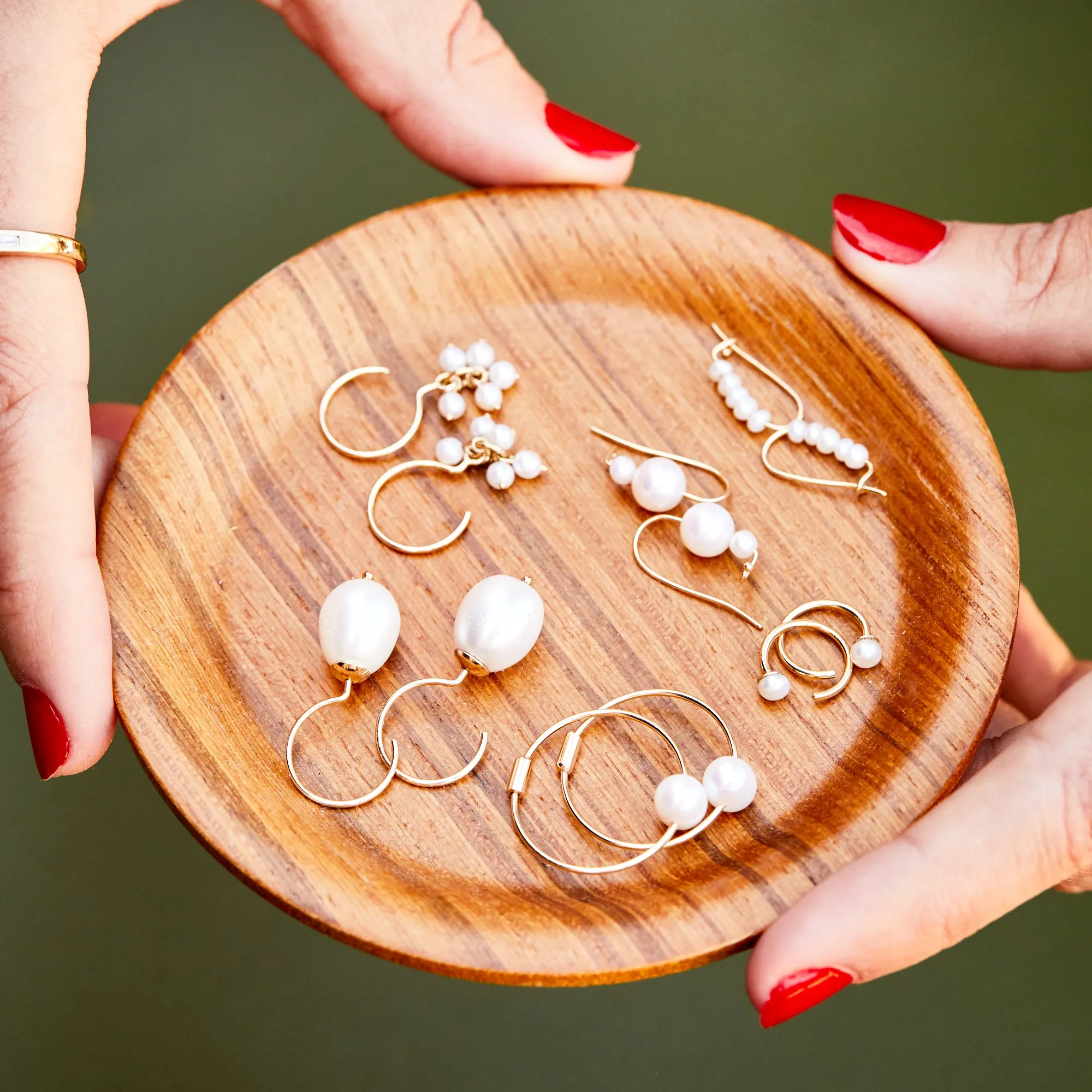 Pearl Cluster Hoops