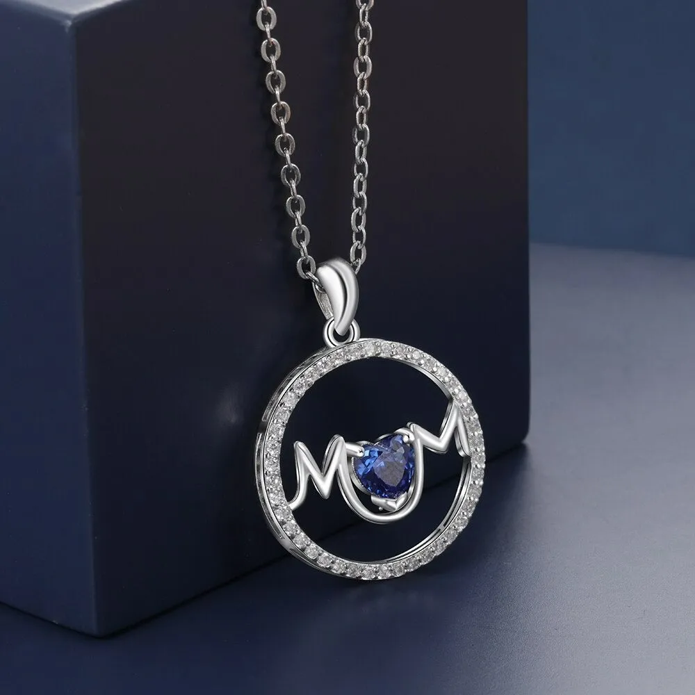 Personalized Heart 1 Stone Necklaces