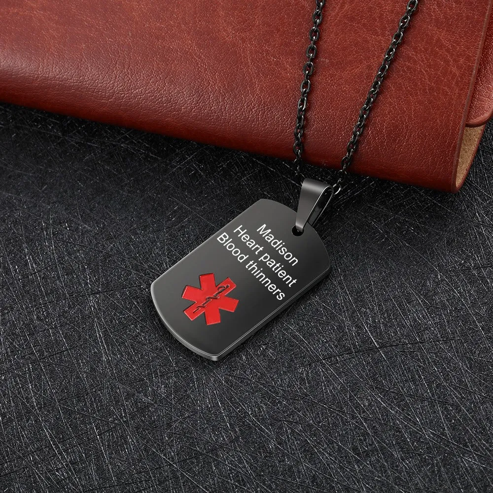 Personalized Medical Alert ID Necklaces