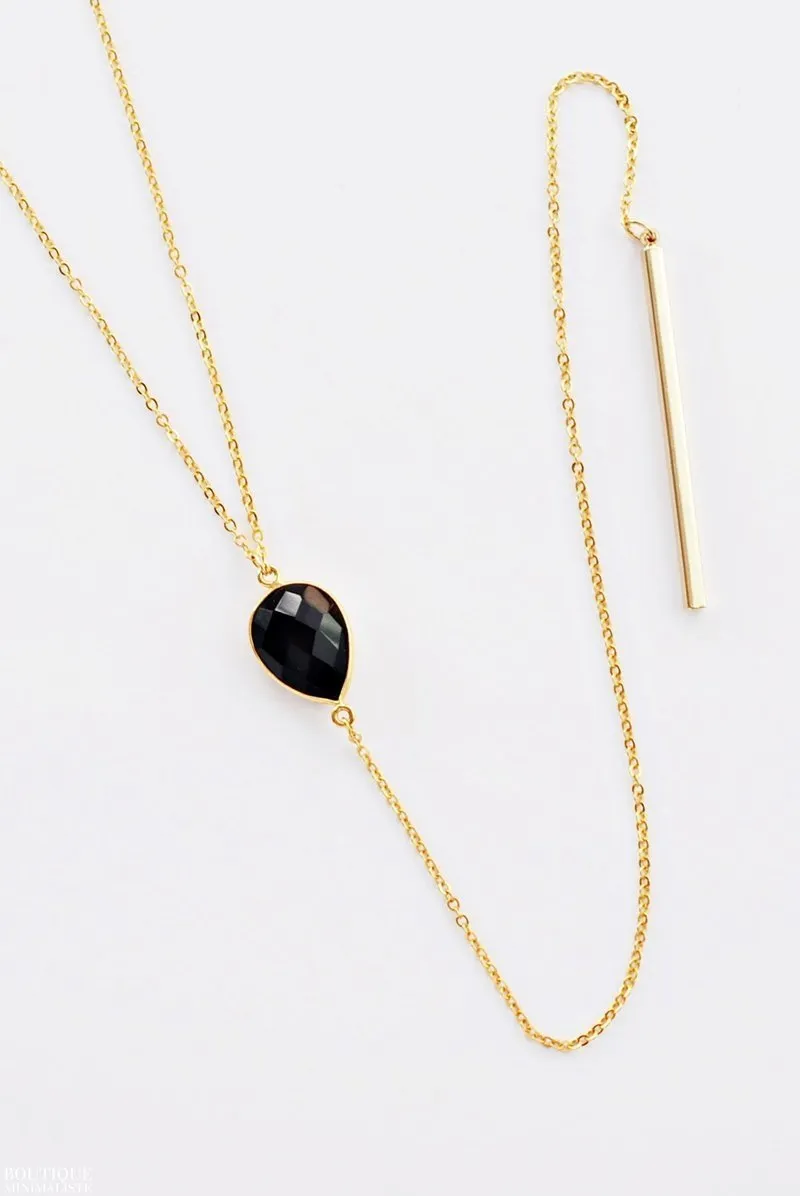 Precious Stones Lariat Necklaces