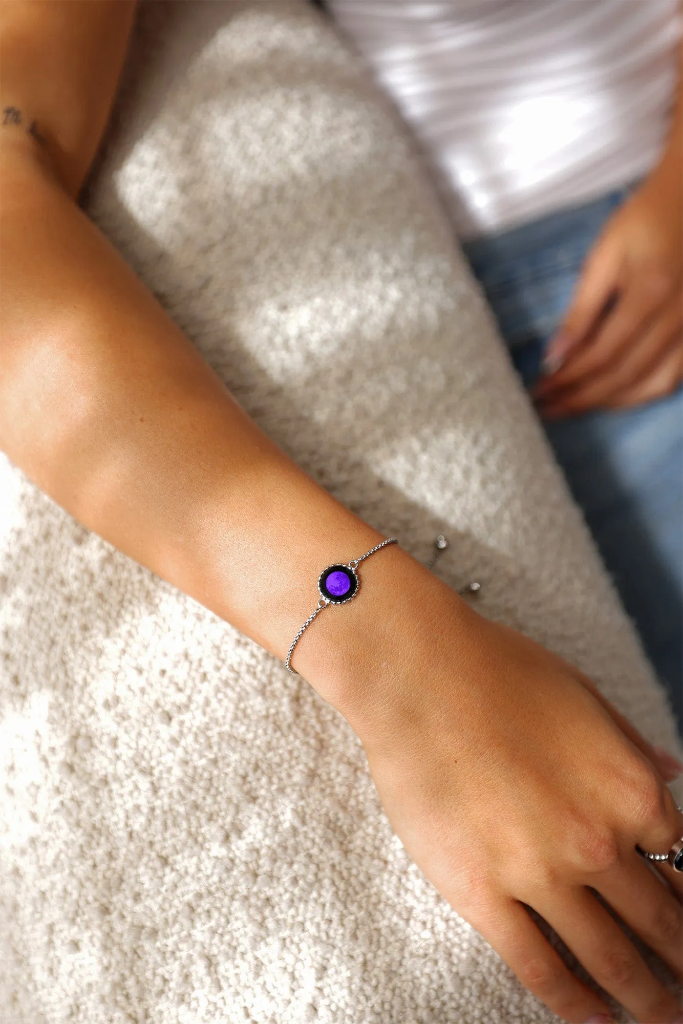 Purple Moon Carina Twist Bracelet in Stainless Steel