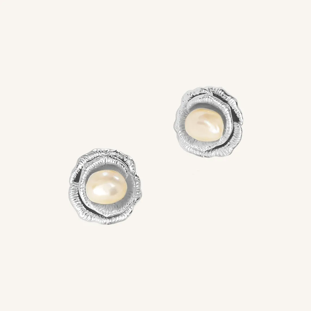 Rosebud Pearl Studs