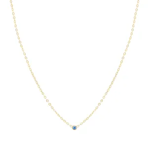 September Birthstone Bezel Necklace