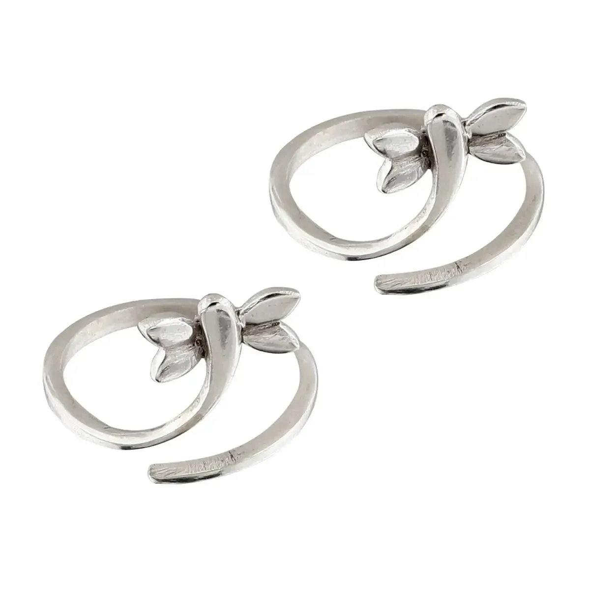 Set Of Three Silver Toe Rings (7)