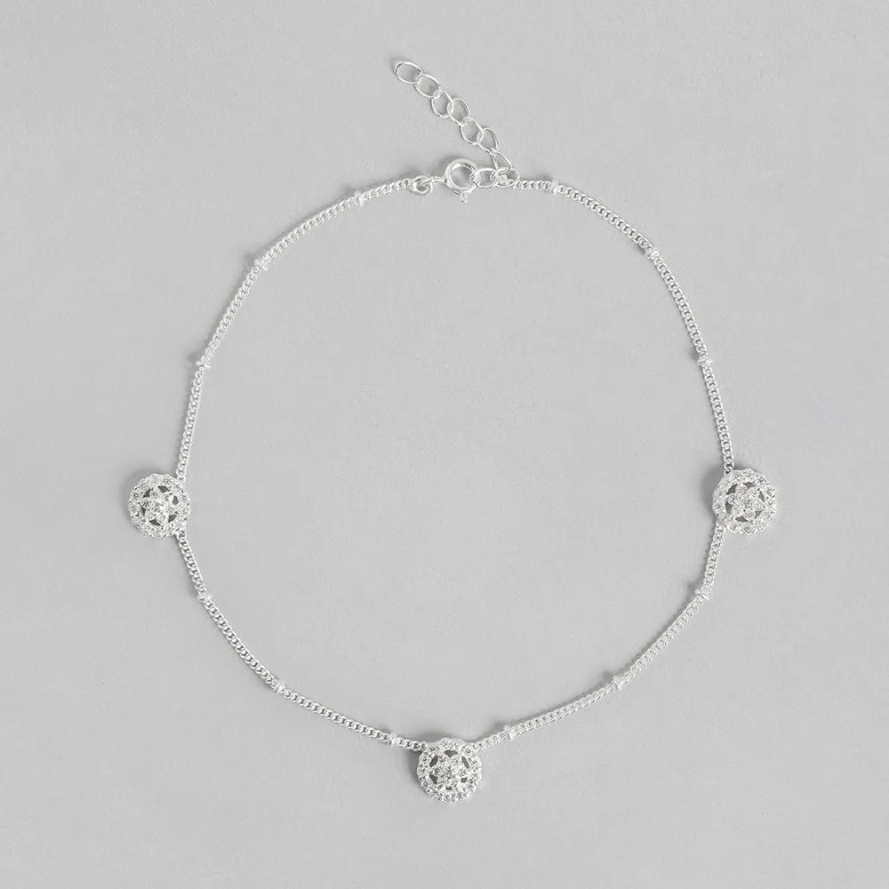 Silver Circle Anklet