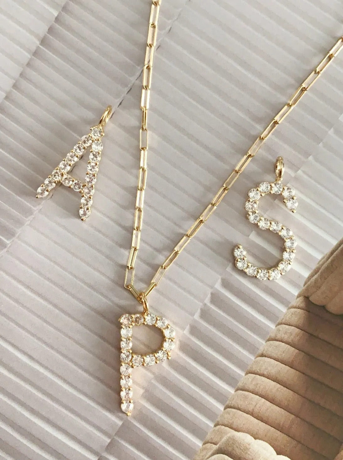 Sparkling Letters Necklaces