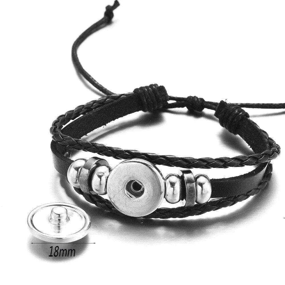 St. Benedict WWJD Medal Leather Bracelet