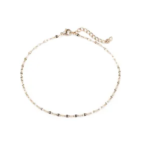 Stainless diamond cut anklet