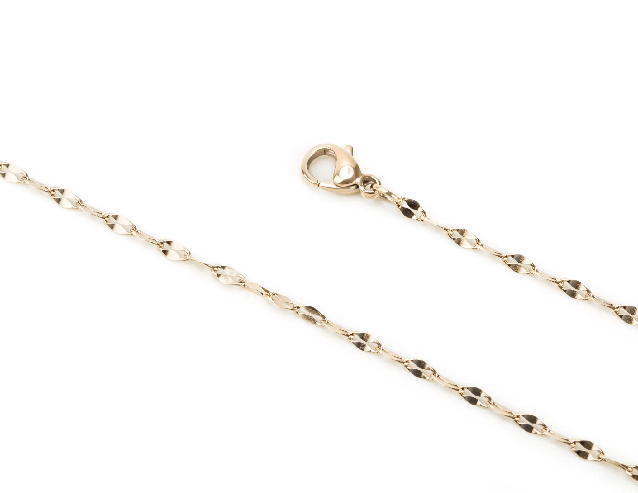 Stainless diamond cut anklet