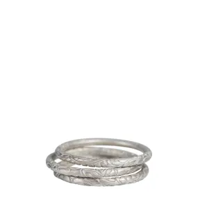 Sterling Silver Fine Paisley Rings (Set of 3)