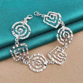 Sterling Silver Swirl Bracelet