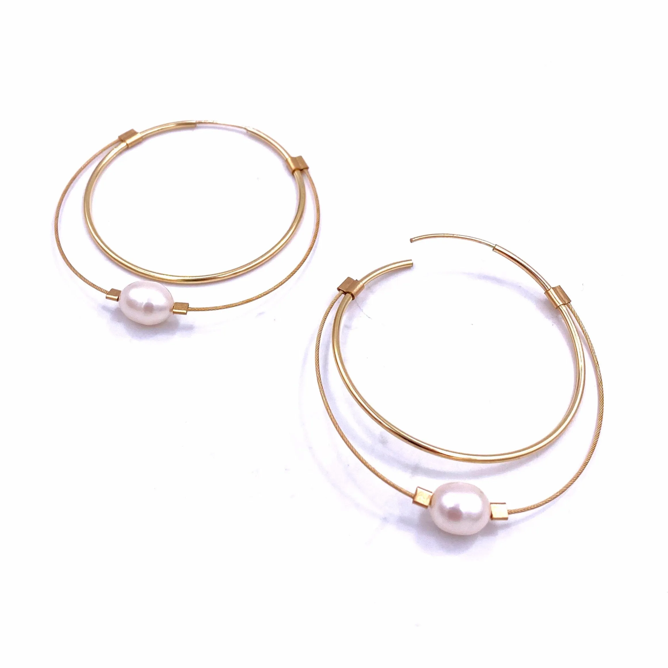 Stone Hoops, Large, Multiple Colors