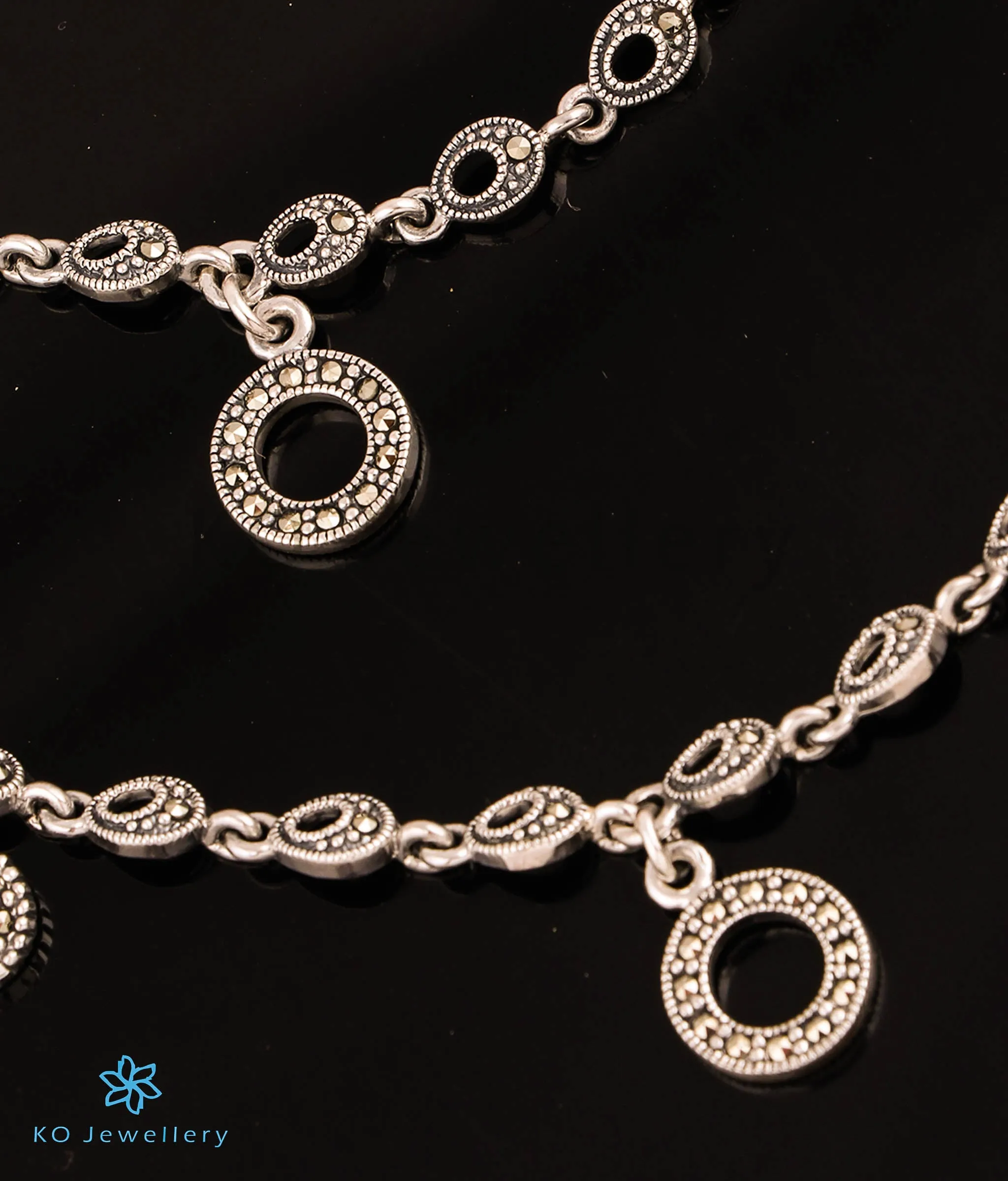 The Vivacious Silver Marcasite Anklets