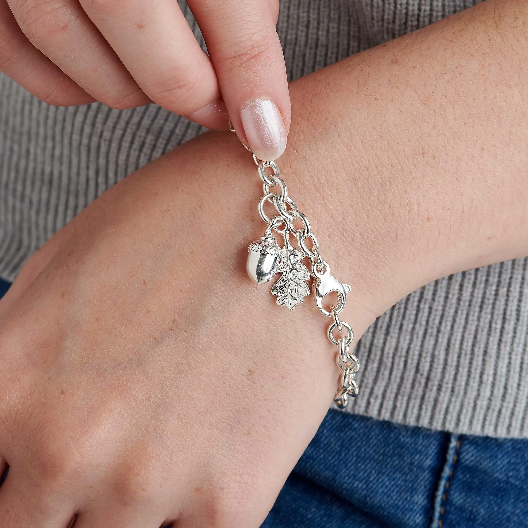 Tiny Beginnings Christening Silver Charm Bracelet