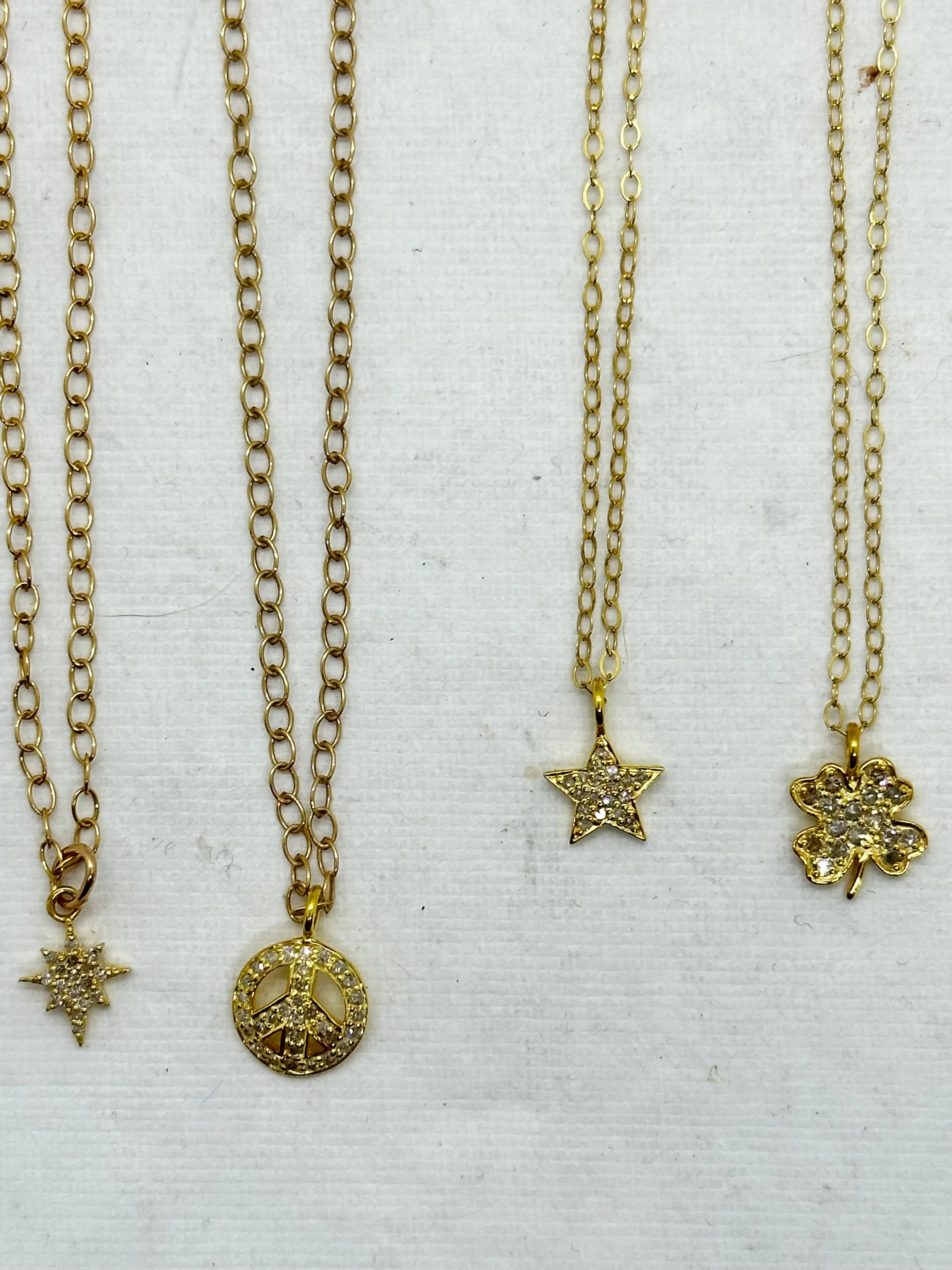 Tiny charm necklaces