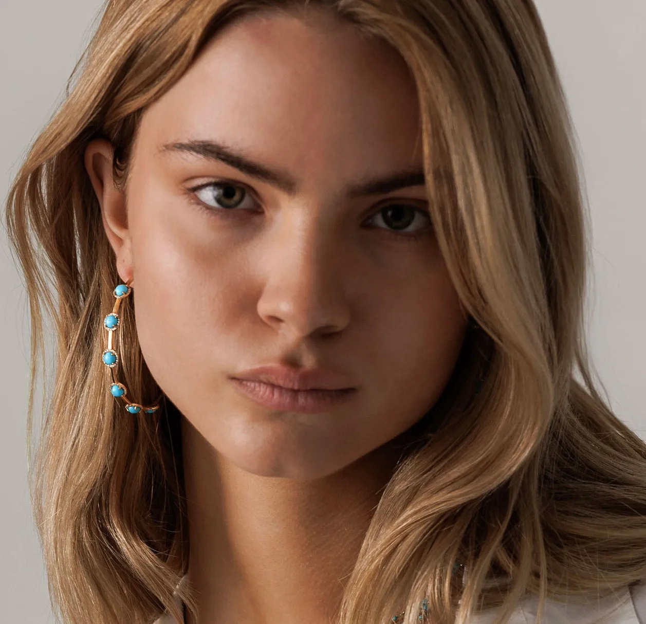 Turquoise Hoops