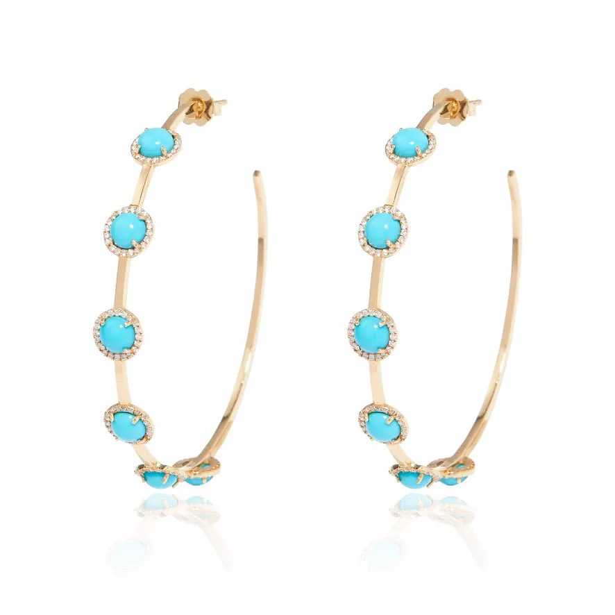 Turquoise Hoops