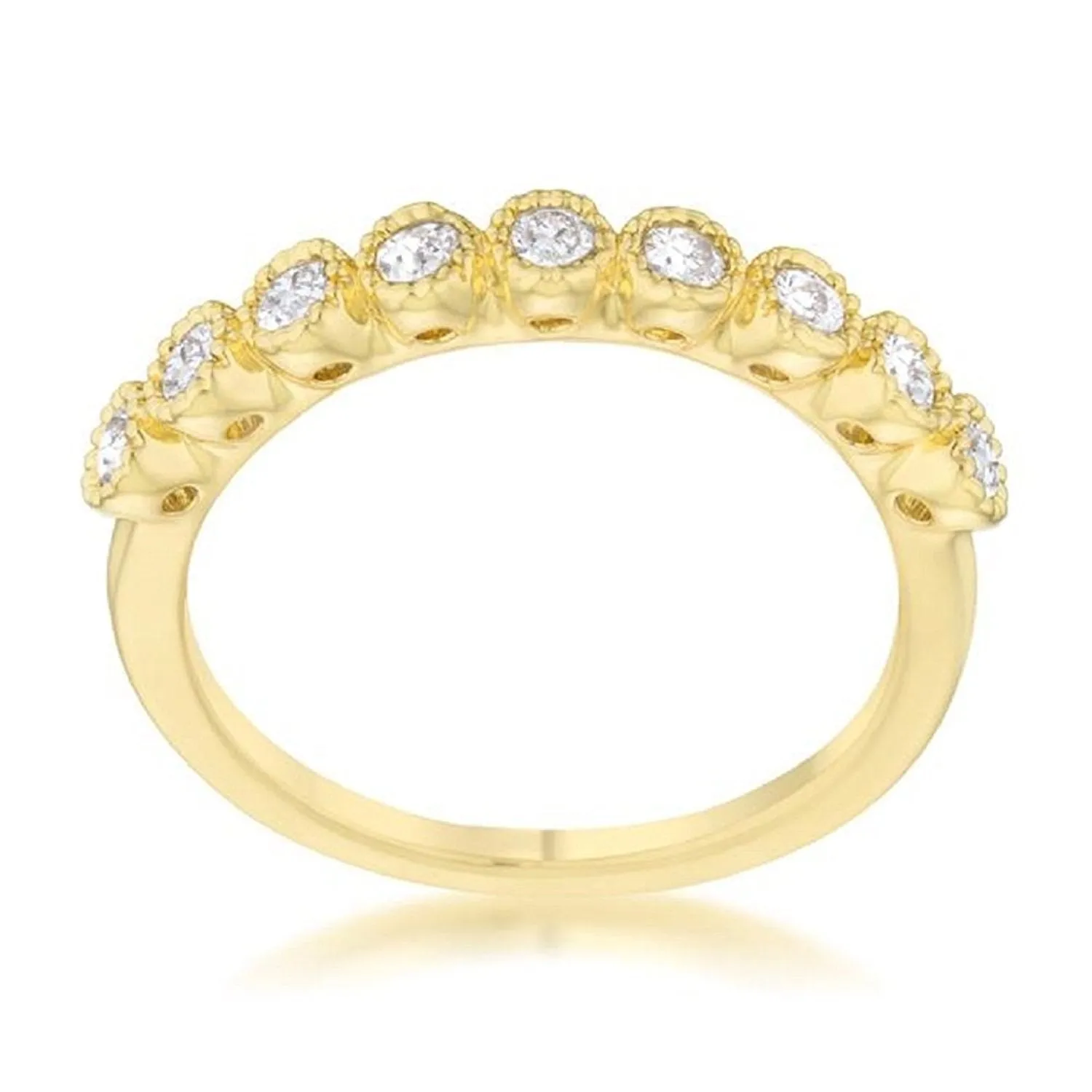 WildKlass 0.27ct CZ 14k Gold Plated Delicate Band