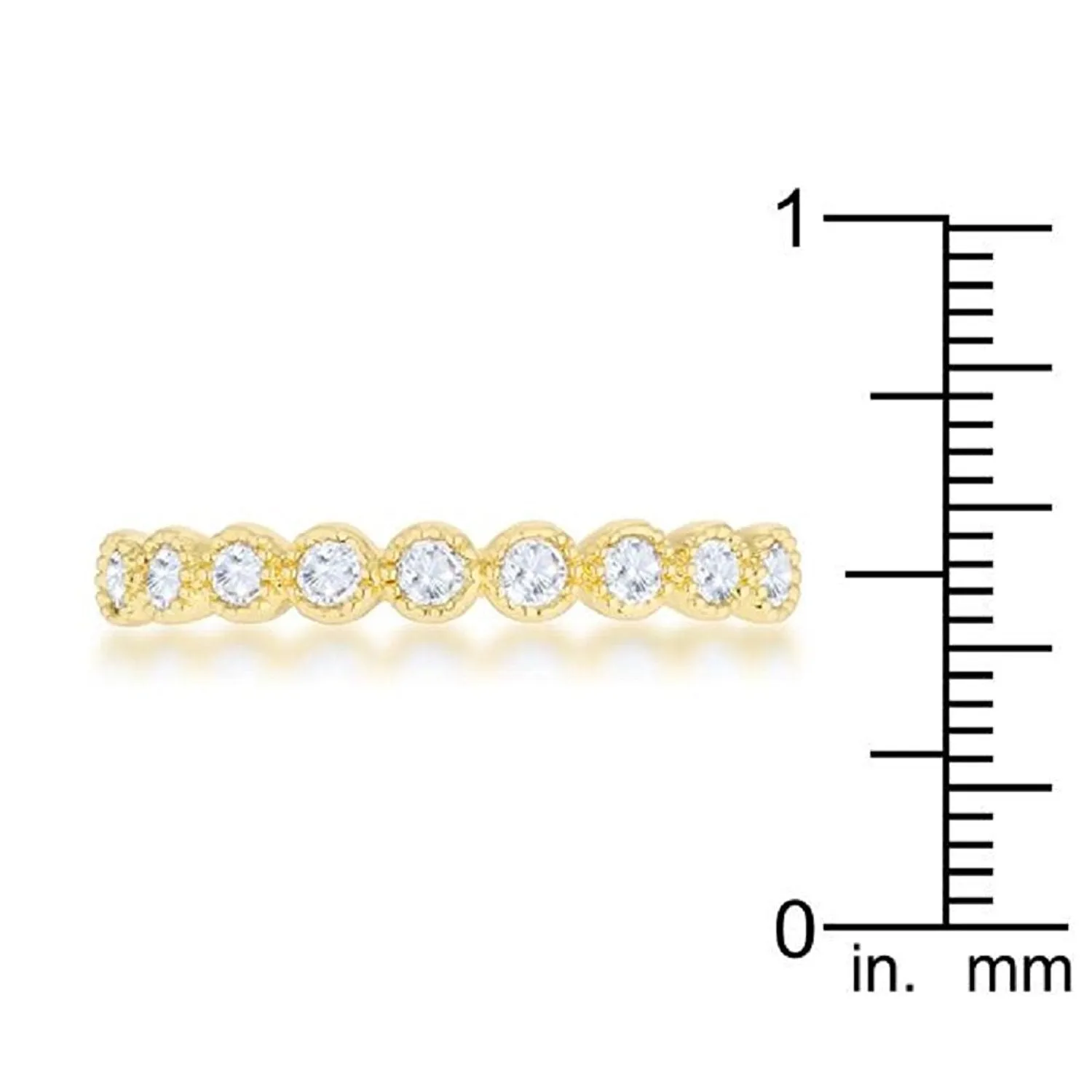 WildKlass 0.27ct CZ 14k Gold Plated Delicate Band