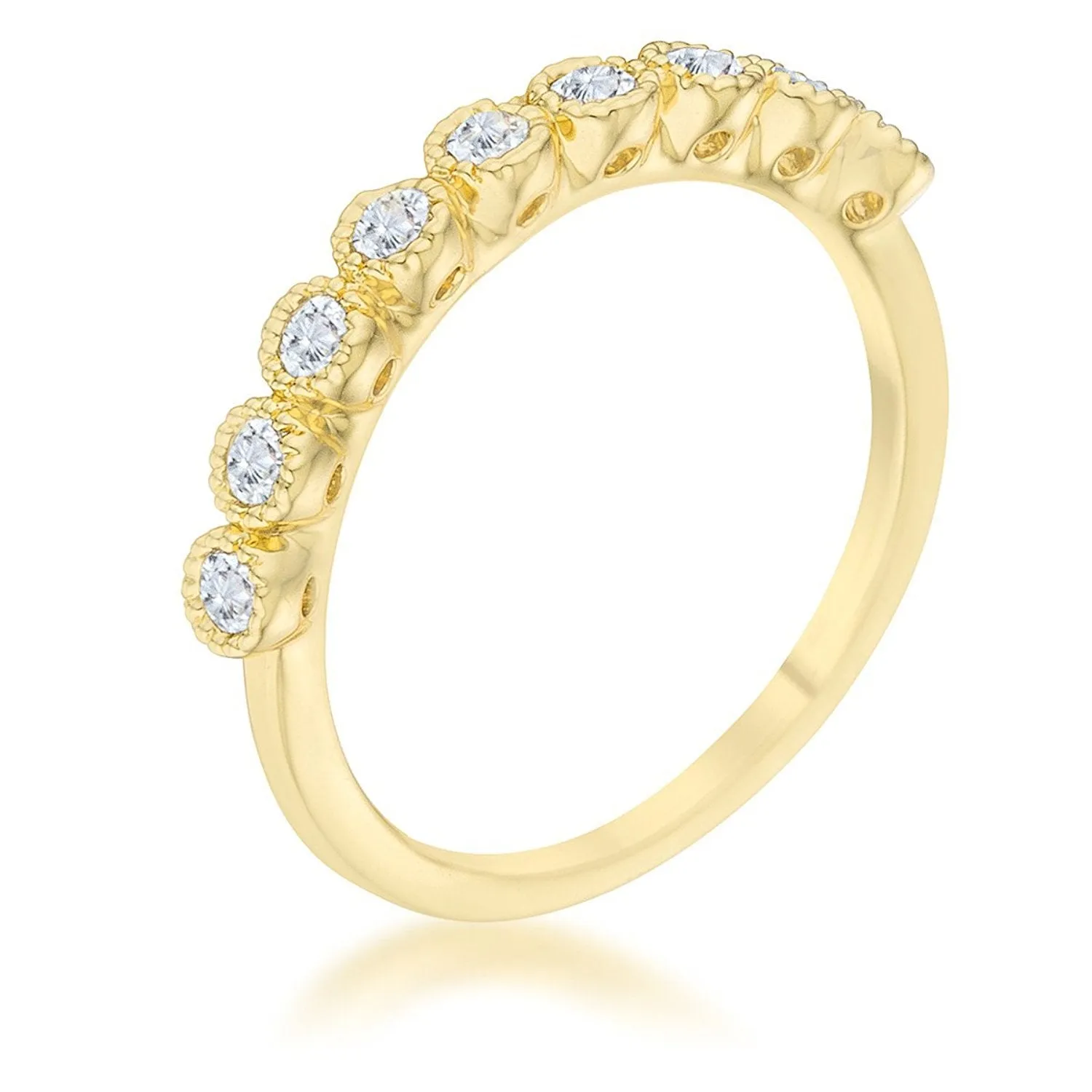 WildKlass 0.27ct CZ 14k Gold Plated Delicate Band