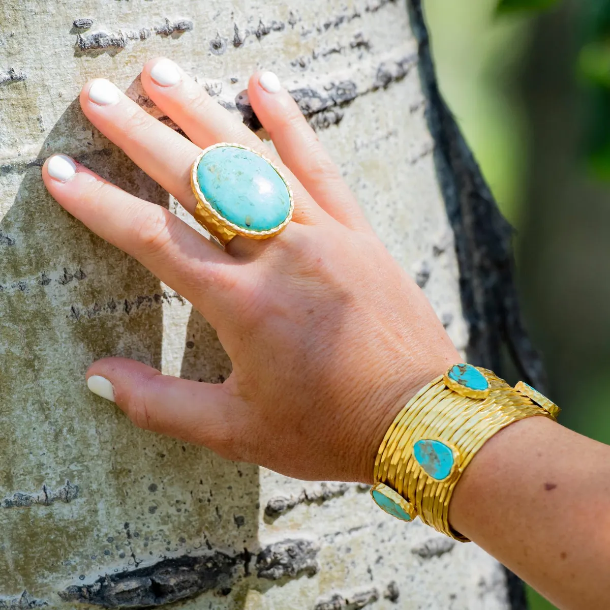 Wire Stackable Cuff - Turquoise