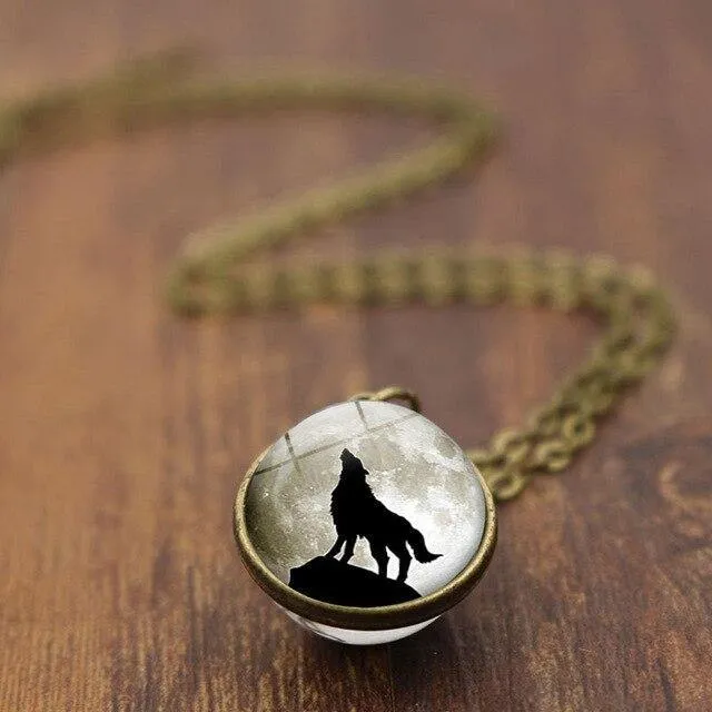 Wolf Moon Sphere Necklaces