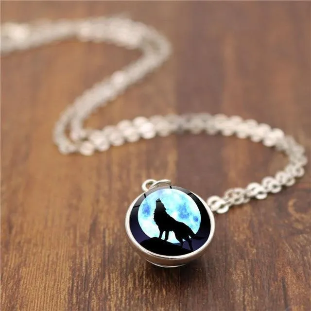 Wolf Moon Sphere Necklaces