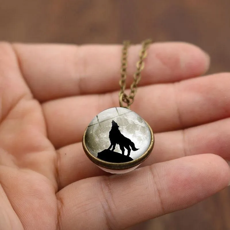 Wolf Moon Sphere Necklaces