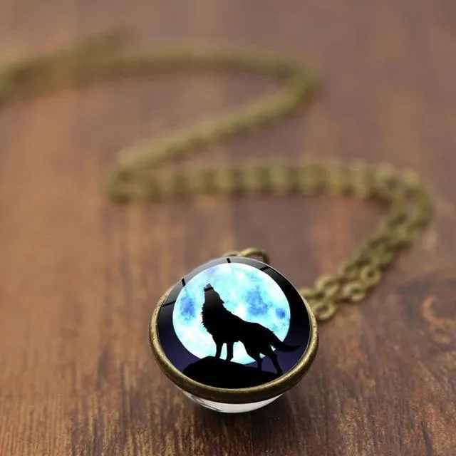 Wolf Moon Sphere Necklaces