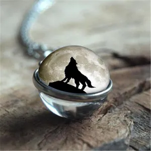 Wolf Moon Sphere Necklaces