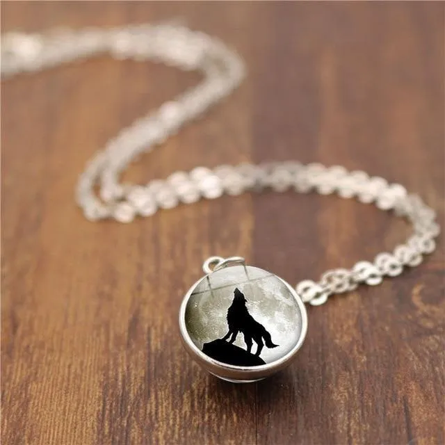 Wolf Moon Sphere Necklaces