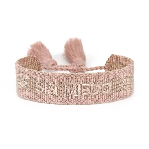 Woven Bracelets Embroidered with Spanish Words TODO ES POSIBLE