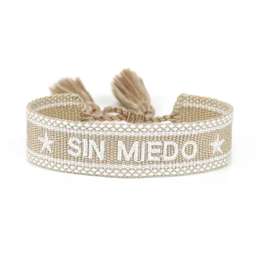 Woven Bracelets Embroidered with Spanish Words TODO ES POSIBLE